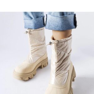 Beżowe śniegowce ze ściągaczem Cendrillon - Solea