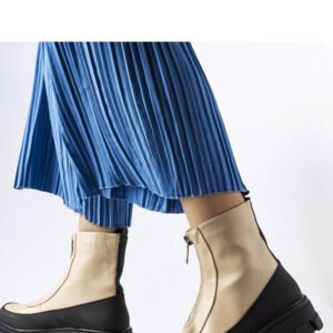 Beżowe masywne botki na zamek Morley - Solea