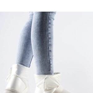 Beżowe połyskujące krótkie śniegowce Delaune - Solea