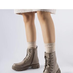 Szaro-brązowe ocieplane workery Cunningham - Solea