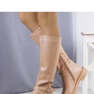 Beżowe ocieplane kozaki Olmin - Solea