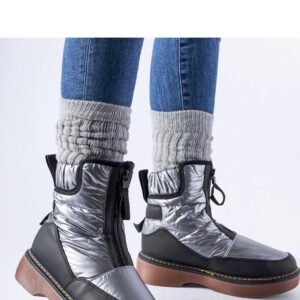 Szare ocieplane śniegowce na suwak Callisto - Solea