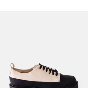 Beżowe półbuty na płaskim obcasie Merico - Solea