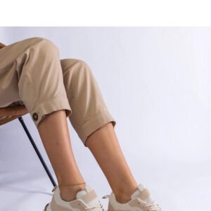 Beżowe sneakersy na grubszej podeszwie Guerrera - Solea