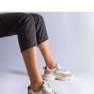 Wielokolorowe sneakersy z brokatowymi wstawkami Clorinda - Solea