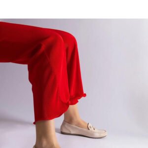 Beżowe mokasyny z kokardką Treja - Solea