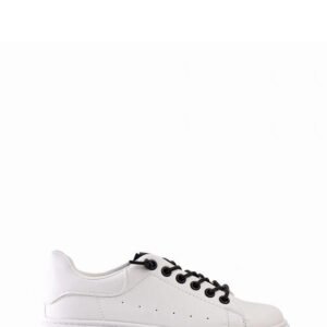 Białe sneakersy z efektownym zdobieniem Asmait - Solea