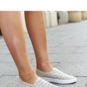 Beżowe wsuwane tenisówki Hilal - Solea