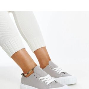 Szare materiałowe trampki Eduarda - Solea