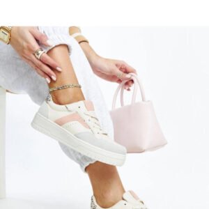 Białe sneakersy na platformie Walda - Solea