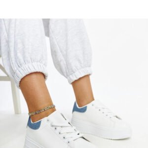 Białe buty sportowe na platformie Ottavia - Solea