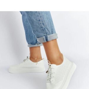 Białe perforowane tenisówki Laytonville - Solea