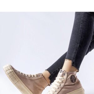 Beżowe trampki Lee Cooper LCJ-22-31-1434L - Solea