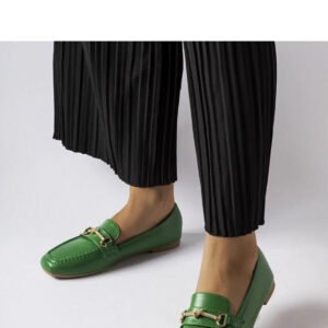 Zielone ozdobne mokasyny Docherty - Solea