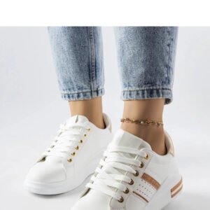 Białe sneakersy na platformie Lanoie - Solea