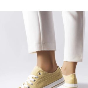 Złote błyszczące trampki Vignette - Solea