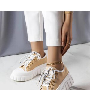 Beżowe trampki na platformie Toni - Solea