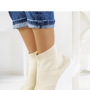 Beżowe wysokie sneakersy Jennifer - Solea