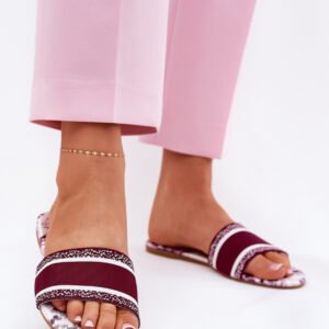 Sandał Klapki Model Leysi N75-13 Bordo - Step in style