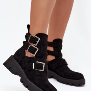 Botki Model Helisse 7631A Black Zamsz - Step in style