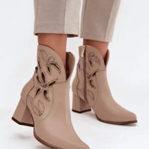 Botki Model Zazoo 3647 Light Beige - Step in style