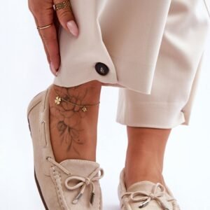 Mokasyny Model Si Passione FT246 Beige - Step in style