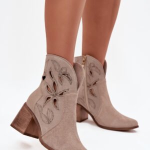 Botki Model Zazoo 3690 Beige - Step in style