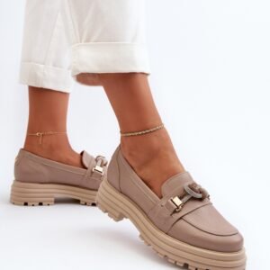 Mokasyny Model Laura Messi 2780/252 Dark Beige - Step in style