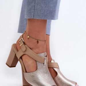 Sandały Model Queenmarie ASA228-3 Gold - Step in style