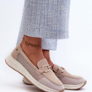 Mokasyny Model DA TW210 Beige - Step in style