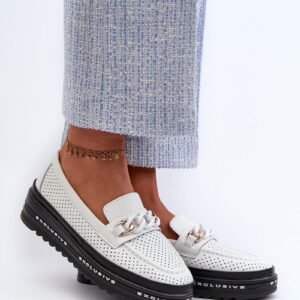 Mokasyny Model S.Barski LR618 White - Step in style