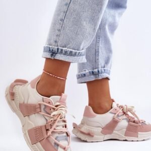 Buty Sportowe Model Chillout! BL357P Beige/Pink - Step in style