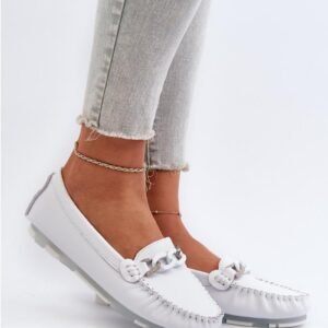 Mokasyny Model S.Barski LR339 White - Step in style