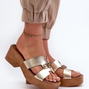 Sandał Klapki Model Zazoo 40412 Gold - Step in style