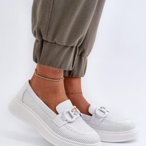 Mokasyny Model S.Barski LR720 White - Step in style