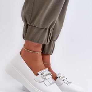 Mokasyny Model S.Barski LR590 White - Step in style