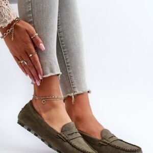 Mokasyny Model Glimris 24PB02-7673 Dark Green - Step in style