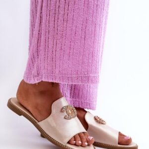 Sandał Klapki Model S.Barski KV27-050 Gold - Step in style