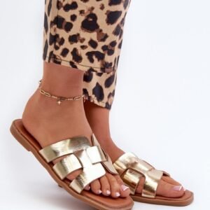 Sandał Klapki Model Risamay 24SD35-7089 Gold - Step in style