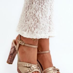 Sandały Model Maciejka 06564-22 Beige/Gold - Step in style