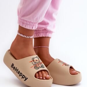 Sandał Klapki Model Serefina BG175 Dark Beige - Step in style