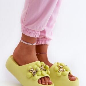 Sandał Klapki Model Bremavia BG181 Limonka - Step in style