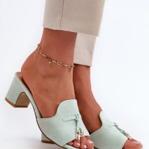 Sandał Klapki Model Jemenna JH338P Mint - Step in style