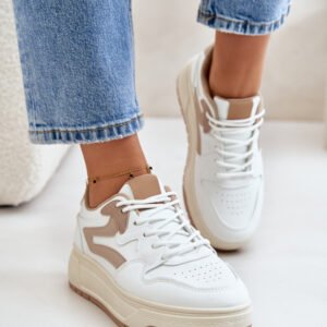 Buty Sportowe Model Henizore 1W-N3 White/Beige - Step in style