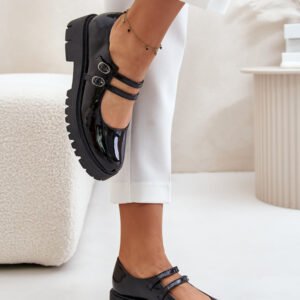 Półbuty Model Rialuna 1816-1 Black lakier - Step in style