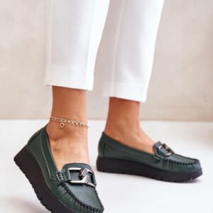 Mokasyny Model Zazoo 10141 Dark Green - Step in style