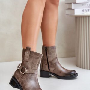 Botki Model Zazoo 60480 Brown/Grey - Step in style
