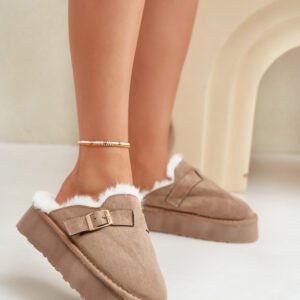 Kapcie Model Linneola FA-185 Dark Beige - Step in style