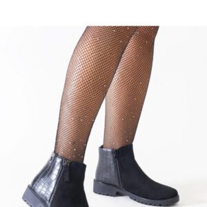 Czarne botki z motywem skóry krokodyla eko-zamsz Mifsada - Solea