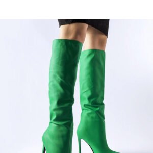 Zielone kozaki na wysokiej szpilce Conjunto - Solea